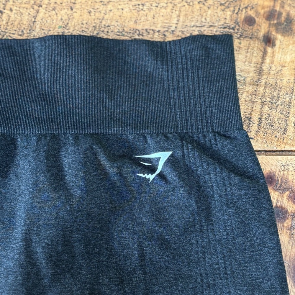 Gymshark Womens Black Charcoal Athletic Workout Leggings No Size Tag See Descr - Picture 3 of 9